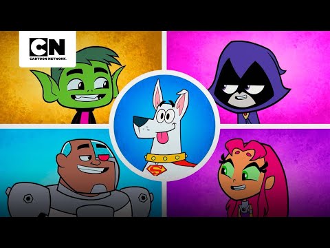 cuidando-al-travieso-perrito-krypto-los-jovenes-titanes-en-accion-cartoon-network